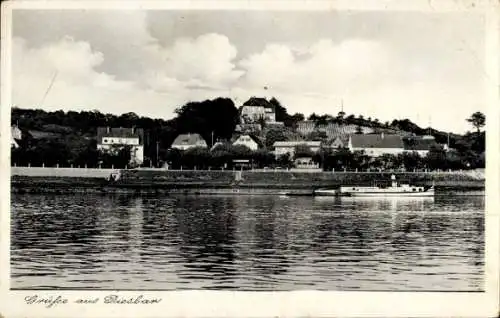 Ak Diesbar Seußlitz Nünchritz an der Elbe, Gasthof Rosengarten