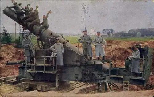 Ak Europäischer Krieg 1914-1916, Erobertes Küstengeschütz