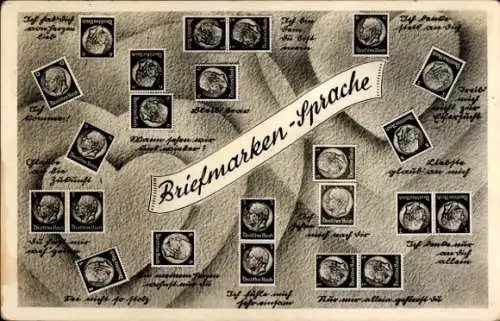 Ak Briefmarkensprache, Wann sehen wir uns wieder, Sei nicht so stolz