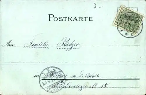 Mondschein Litho Trompeter von Säckingen, Behüt' Dich Gott