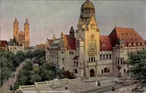 Künstler Ak Beraud, Magdeburg an der Elbe, Kaiser Friedrich Museum