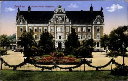 Ak Zwickau in Sachsen, kaiserliches Postamt