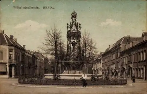 Ak Breda Nordbrabant Niederlande,  Wilhelminafontein