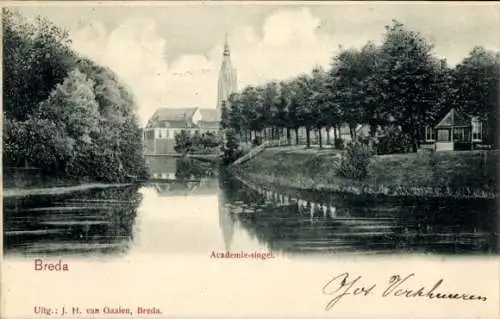 Ak Breda Nordbrabant Niederlande, Academie-singel
