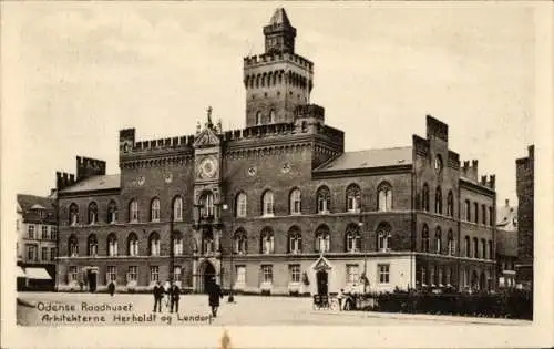 Ak Odense Dänemark, Rathaus