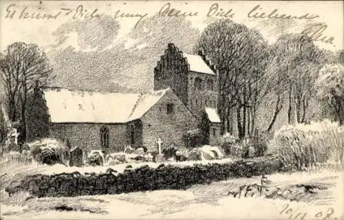 Künstler Ak Dänemark, Kirche