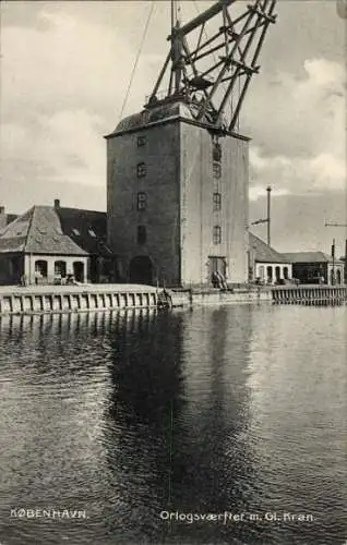 Ak Kopenhagen Dänemark, Kran