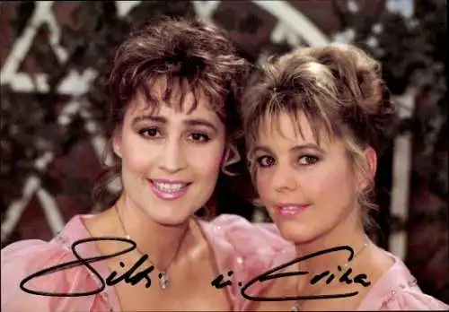 Ak Duo Gitti und Erika, Autogramme