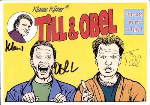 Ak Musikgruppe Till und Obel, Klaus Rüter, Autogramme