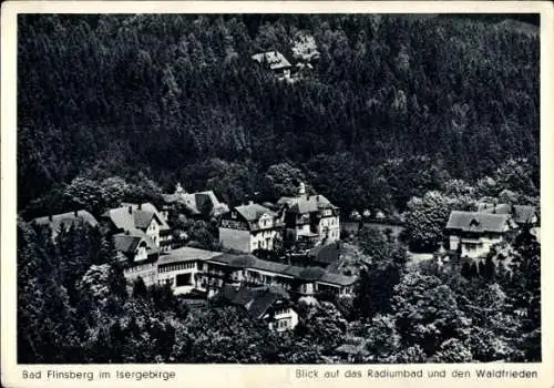 Ak Świeradów Zdrój Bad Flinsberg Schlesien, Radiumbad, Waldfrieden