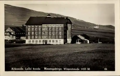 Ak Bierutowice Karpacz Górny Brückenberg Karpacz Krummhübel Riesengebirge Schlesien, Lučni bou...