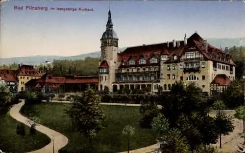 Ak Świeradów Zdrój Bad Flinsberg Schlesien, Kurhaus