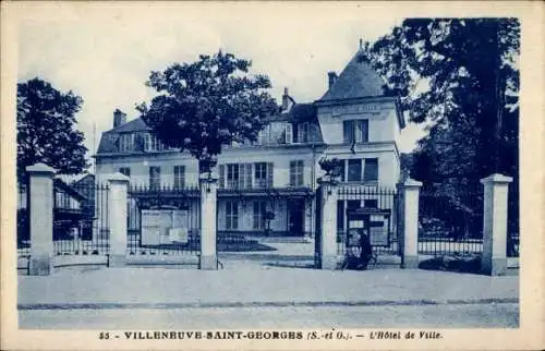 Ak Villeneuve Saint Georges Val de Marne, Rathaus