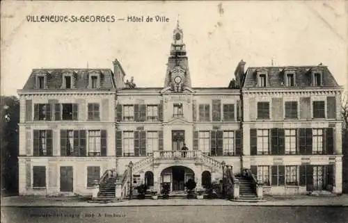 Ak Villeneuve Saint Georges Val de Marne, Rathaus