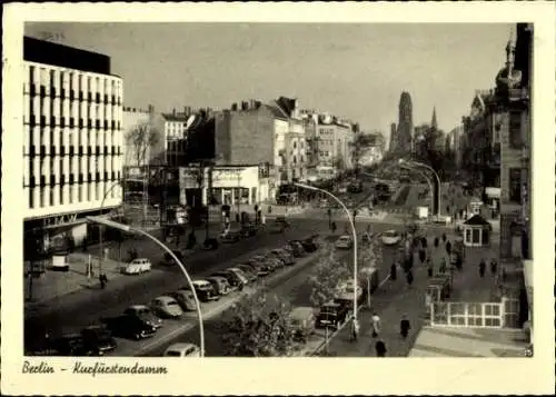 Ak Berlin Charlottenburg, Kurfürstendamm, Stadtansicht am Kurfürstendamm, 1950er Jahre, modern...