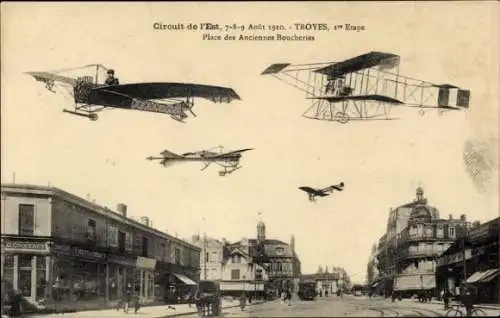CPA Troyes, Circuit de l'Est, 1e Etape Place des Anciennes Boucheries