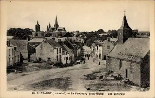 Ak Guérande Loire Atlantique, Blick auf Faubourg Saint-Michel,  Architektur, ländliche Szenerie
