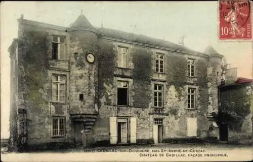 Ak Cadillac-sur-Dordogne Gironde, Schloss Cadillac