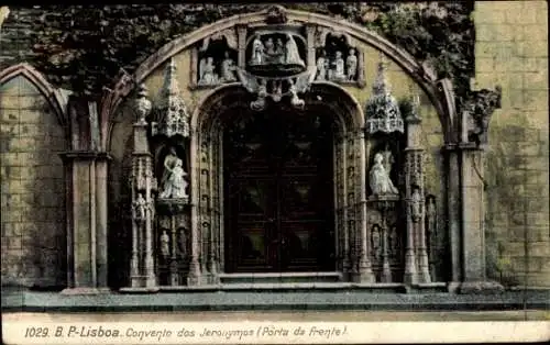 Ak Lisboa Lissabon Portugal, Convento dos Jeronymos (porta da frente), Eingangsportal