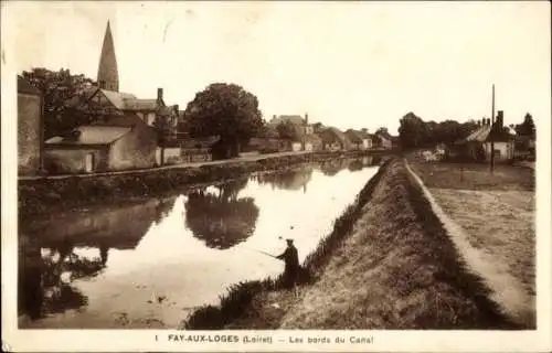 CPA Fay aux Loges Loiret, Les bords du Canal