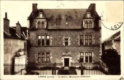 Ak Lorris Loiret, Historisches Rathaus,  Architektur,  Ansicht