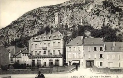 CPA Marignac Saint Beat Haute Garonne, Pont et Château