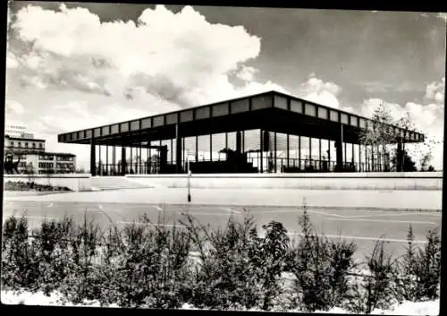 Ak Berlin Tiergarten, Neue Nationalgalerie, Glasbau, Ludwig Mies van der Rohe