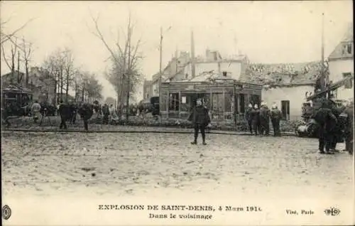 Ak Saint Denis Seine Saint Denis, Explosion, Dans le voisinage, 4 Mars 1916