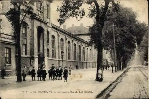 Ak Saint Denis Seine-Saint-Denis, Le Cours Ragot, Schulen