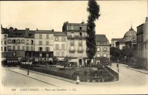 Ak Saint Denis Seine-Saint-Denis, Place aux Gueldres