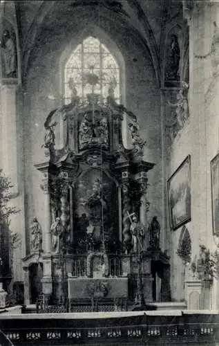 Ak Panschwitz Kuckau Oberlausitz, Kloster St. Marienstern, Hochaltar in der Stiftskirche, barocke