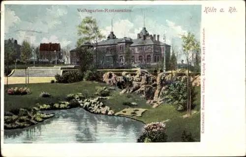 Ak Köln am Rhein, Volksgarten Restauration