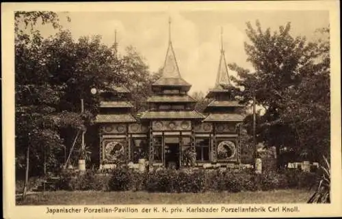 Ak Karlsbad in Baden, Japanischer Porzellan-Pavillon, K. K. priv. Karlsbader Porzellanfabrik