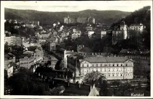 Ak Karlsbad in Baden, Panoramablick auf  Stadtansicht,  Architektur
