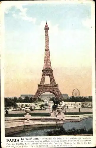 Ak Paris VII, Eiffelturm