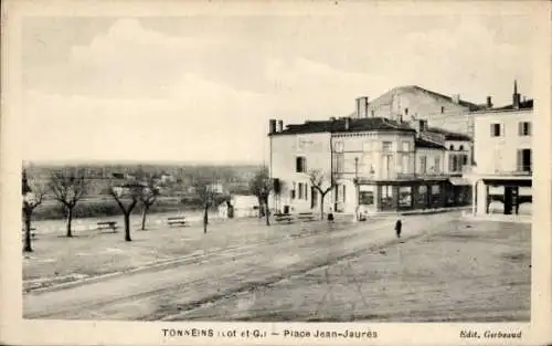 CPA Tonneins Lot et Garonne, Place Jean-Jaures