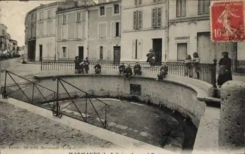 Ak Marmande Lot-et-Garonne, Brücke, Anwohner, Kinder