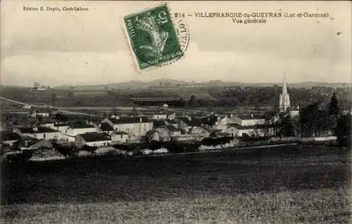 Ak Villefranche-du-Queyran Lot et Garonne, Gesamtansicht