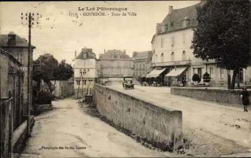 Ak Gourdon Lot, Tour de Ville
