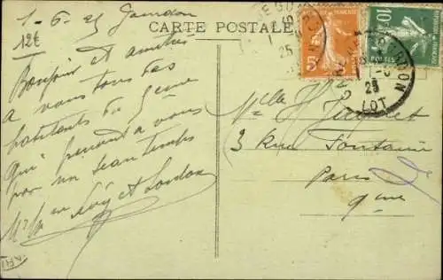 Ak Gourdon Lot, Tour de Ville