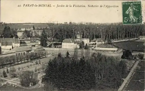 CPA Paray le Monial Saône et Loire, Jardin de la Visitation, Noisetier de l'Apparition