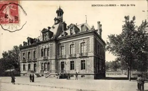 CPA Montceau les Mines Saône et Loire, Hotel de Ville
