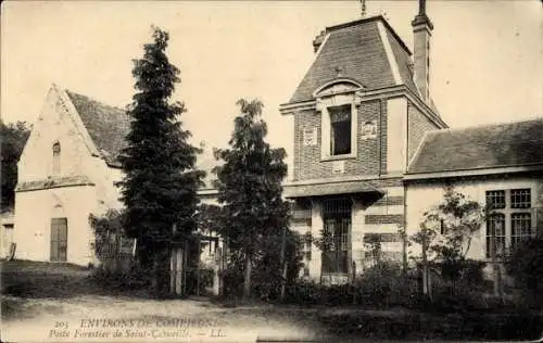 Ak Compiègne Oise, Poste Forestier de Saint Corneille