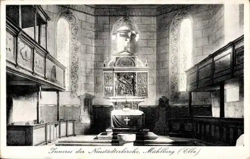Ak Mühlberg an der Elbe, Inneres der Neustädterkirche