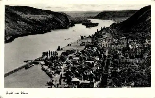 Ak Brohl am Rhein, Gesamtansicht, Luftbild