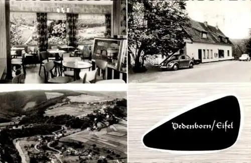 Ak Dedenborn Simmerath in der Eifel, Cafe Restaurant Josef Jansen, Luftaufnahme