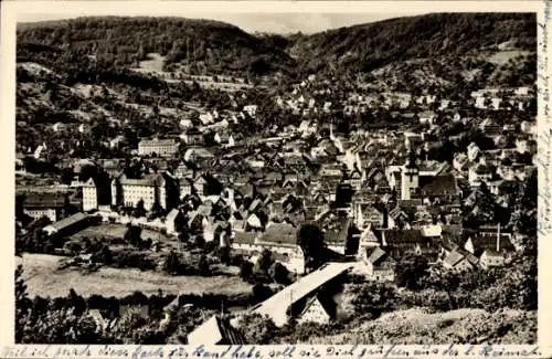 Ak Heilbronn am Neckar, Blick auf die Stadt  umliegende Berge, altes Stadtbild, 