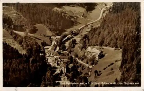 Ak Bad Rippoldsau Schapbach im Schwarzwald, Fliegeraufnahme vom Klösterle