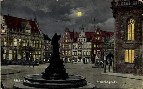 Ak Hansestadt Bremen, Marktplatz