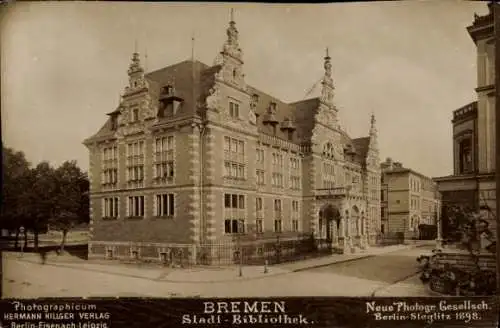 Ak Hansestadt Bremen, Stadtbibliothek